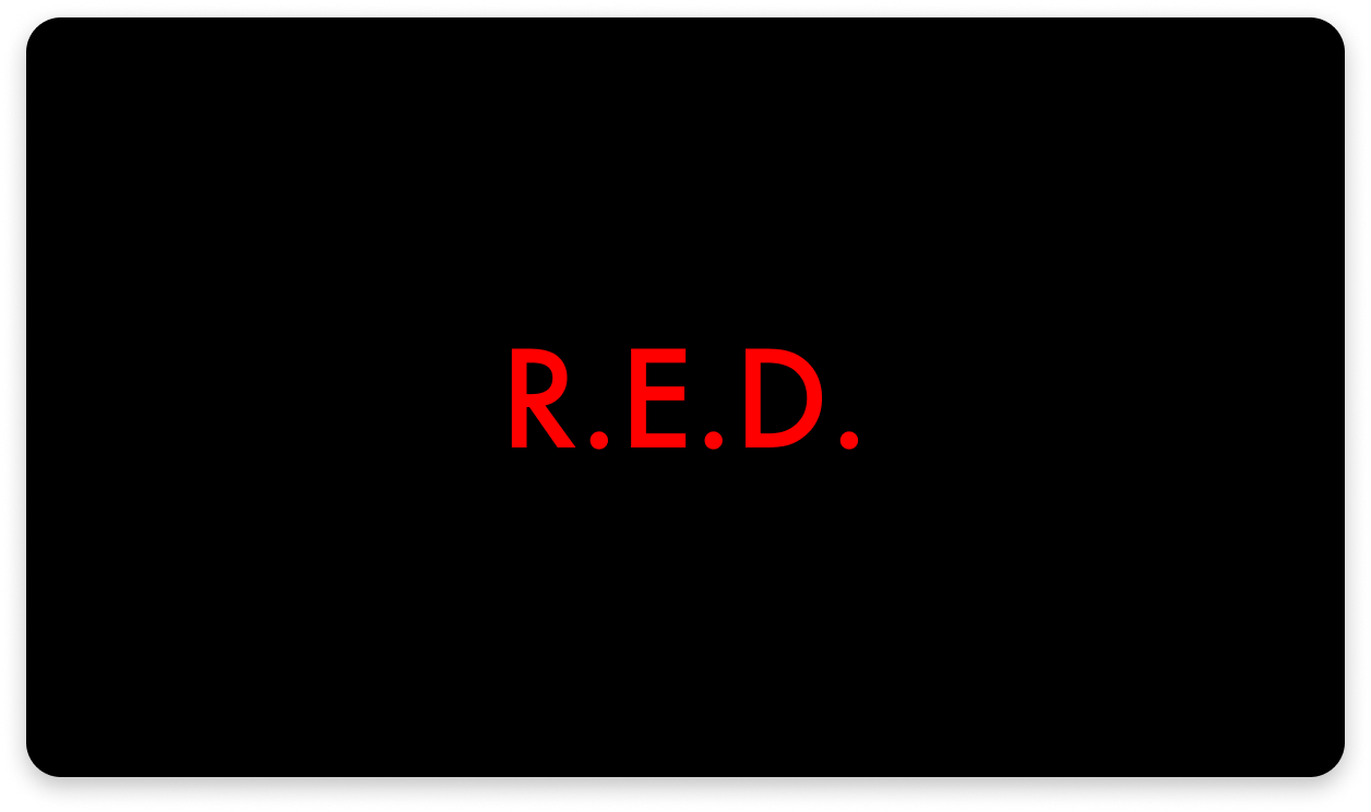 R.E.D. project cover